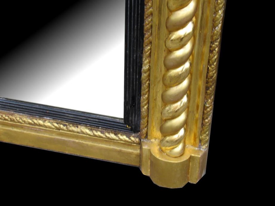 517. Rare Irish William IV Giltwood Pier Bevelled Mirror by R and W Clarke Cork - Image 4