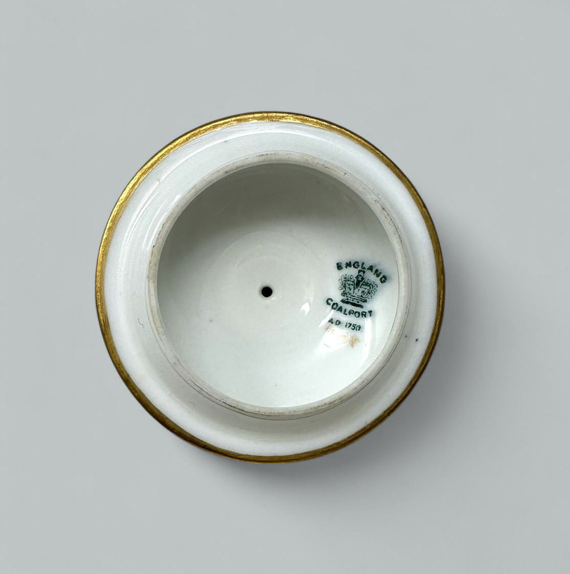 121. Antique Coalport Hand Painted Porcelain Vase Urn English Landscape Painting 1910 - Image 9