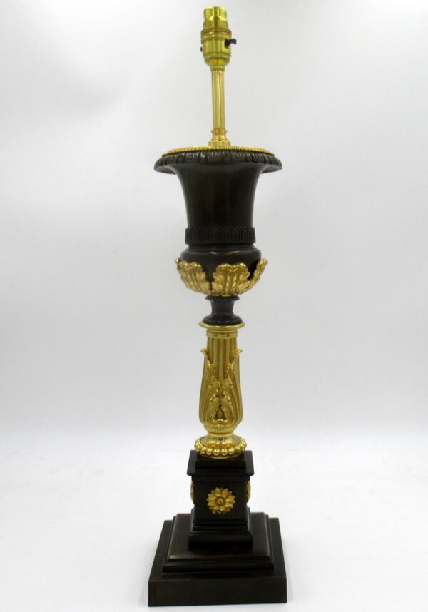 Antique English Ormolu Bronze Electric Table Lamp Thomas Messenger Grand Tour