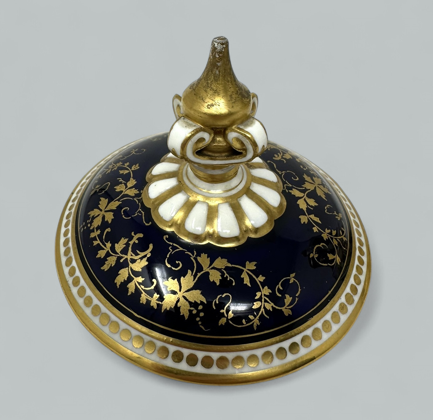 372. Antique Coalport Hand Painted Vase Urn Frederick Chivers Still Life Fruits 1910 - Image 9