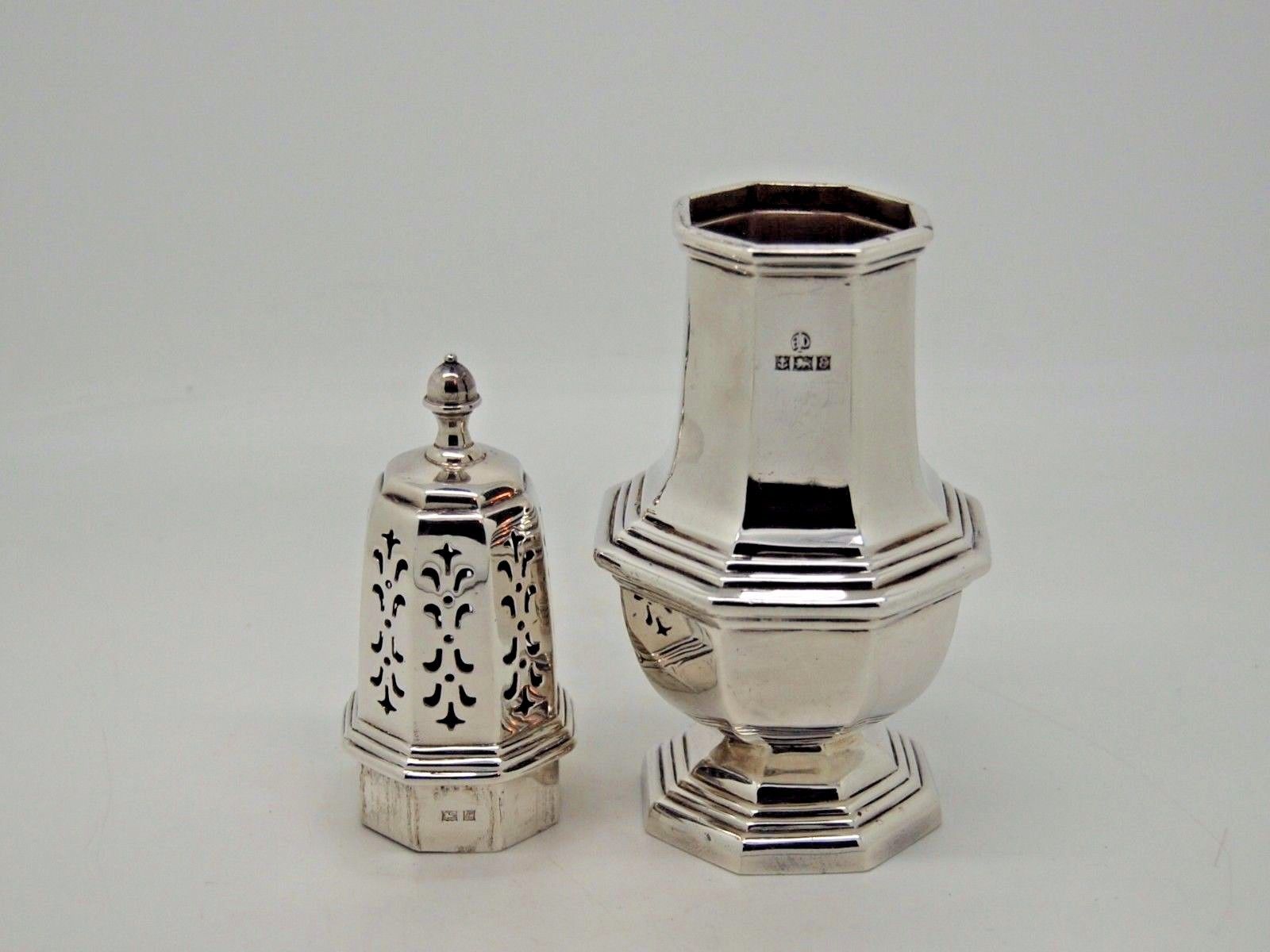 895. Large Sterling Silver Sugar Caster AL Davenport 7.3ozs. Birmingham 1954 - Image 2