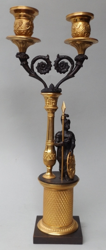 242. Stunning Pair Ormolu Bronze Candelabra Athena and Ares - Image 4