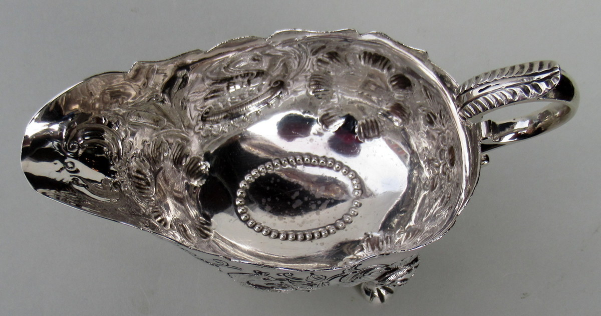 603. Rare Irish Silver Gravy Boat by Charles Lamb Dublin 1901. 6.5ozs - Image 4