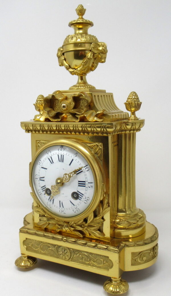 837. Fine French Ormolu Mantle Clock A D Mougin late 19thCt