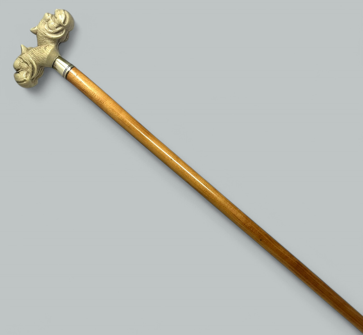 579. Antique Vintage Lady's Gentleman's Walking Dress Stick Cane English Bulldog 1900 - Image 6