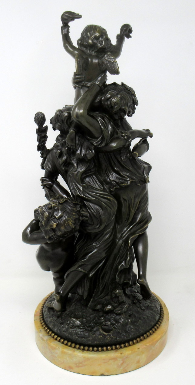 207. Superb French Figural Bronze “Triumph of Bacchus” Signed Edmond Louis Auguste Leveque 19thCt - Image 5