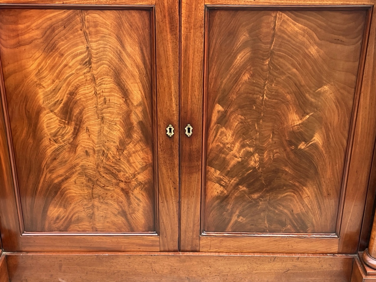 090. Antique Irish Mahogany Side Cabinet Chiffonier Mac Williams Gibton Georgian 19Ct - Image 6