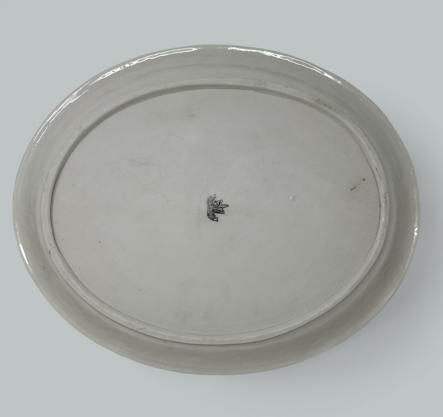 138. Antique Irish Belleek Porcelain Echinus Tray Centerpiece Black Mark Ireland 1891 - Image 6