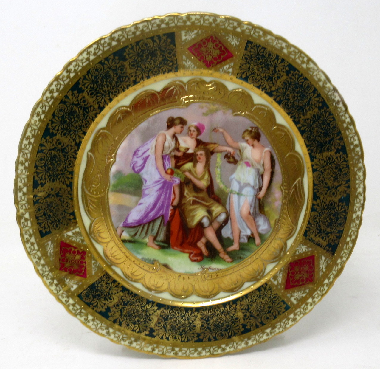 075. Set Austrian Royal Vienna Mythological Themed Angelica Kauffman Cabinet Plates - Image 8