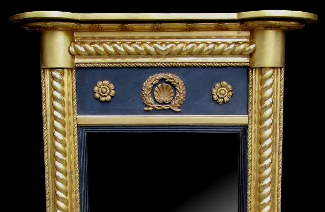 517. Rare Irish William IV Giltwood Pier Bevelled Mirror by R and W Clarke Cork - Image 3