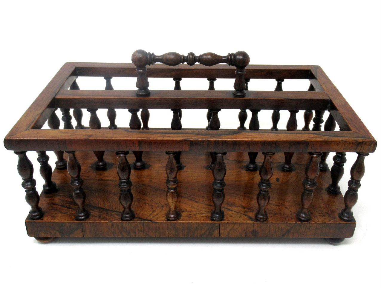 365. Antique Rosewood Desk Letters Holder Stand 19thCt - Image 4