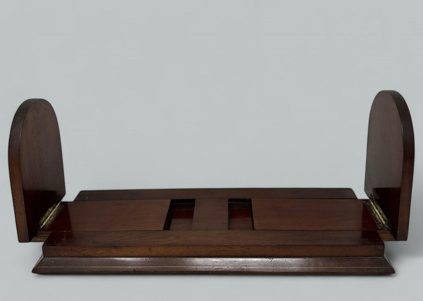 340. Antique Victorian Mahogany Inlaid Book Slide Bookcase Nineteenth Century - Image 4