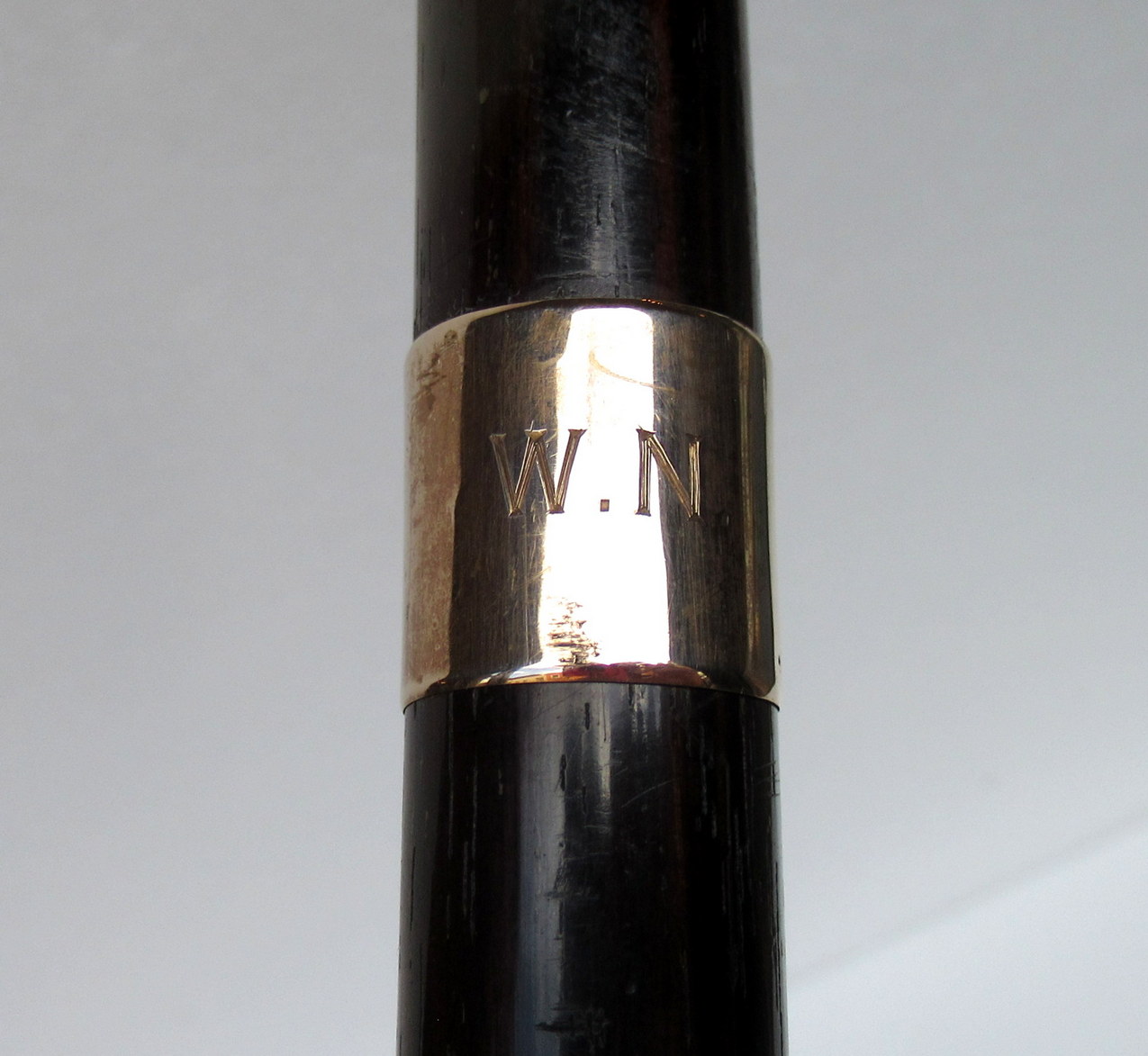 630. Rare Coromandel Walking Cane Stick 9ct Gold Collar London Hallmark 1924 Provenance - Image 3