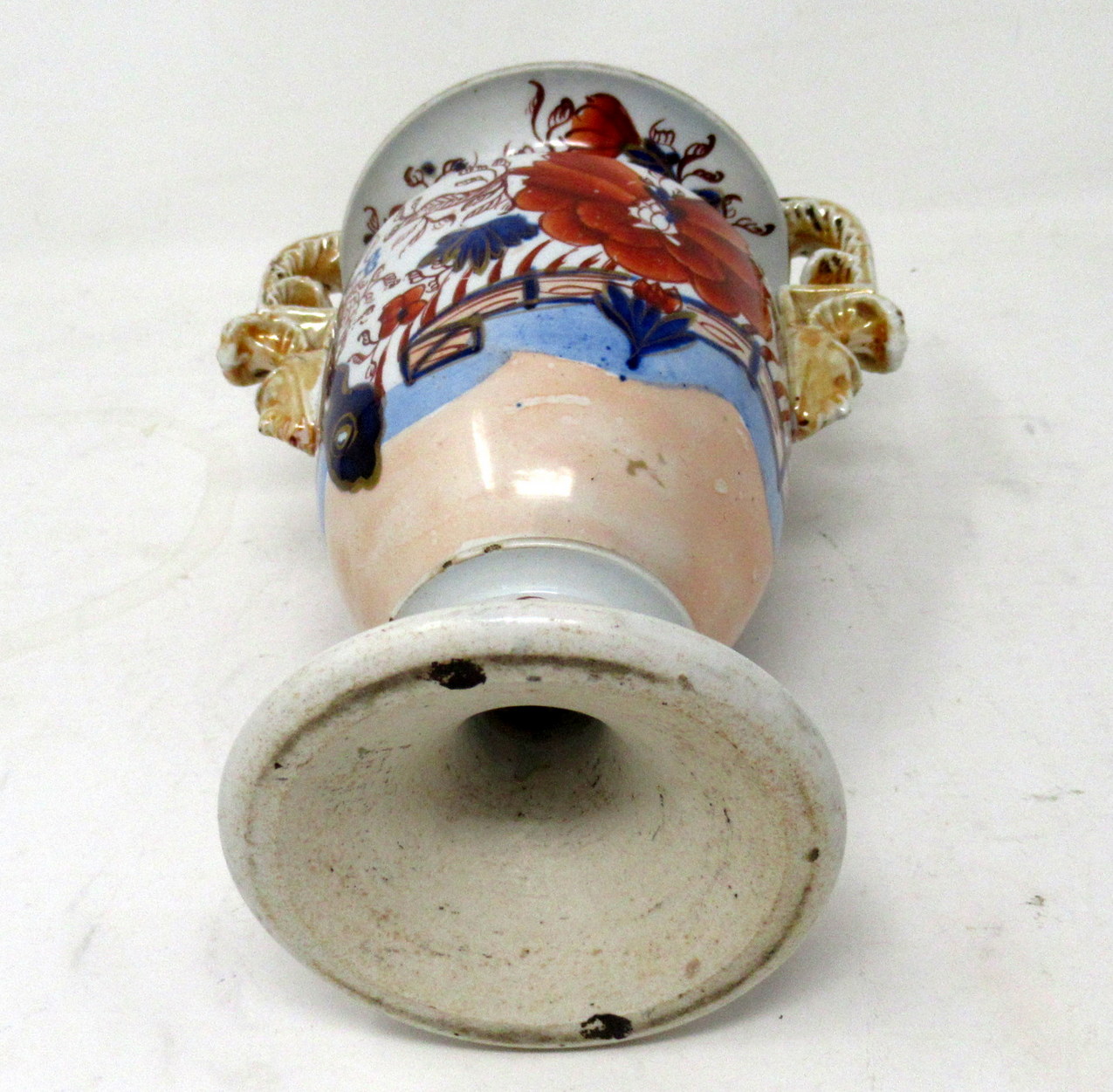 840. Antique Early English Chinoiserie Masons Ironstone China Urn Vase Fence Pattern - Image 6