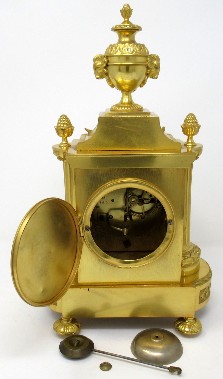 837. Fine French Ormolu Mantle Clock A D Mougin late 19thCt - Image 4