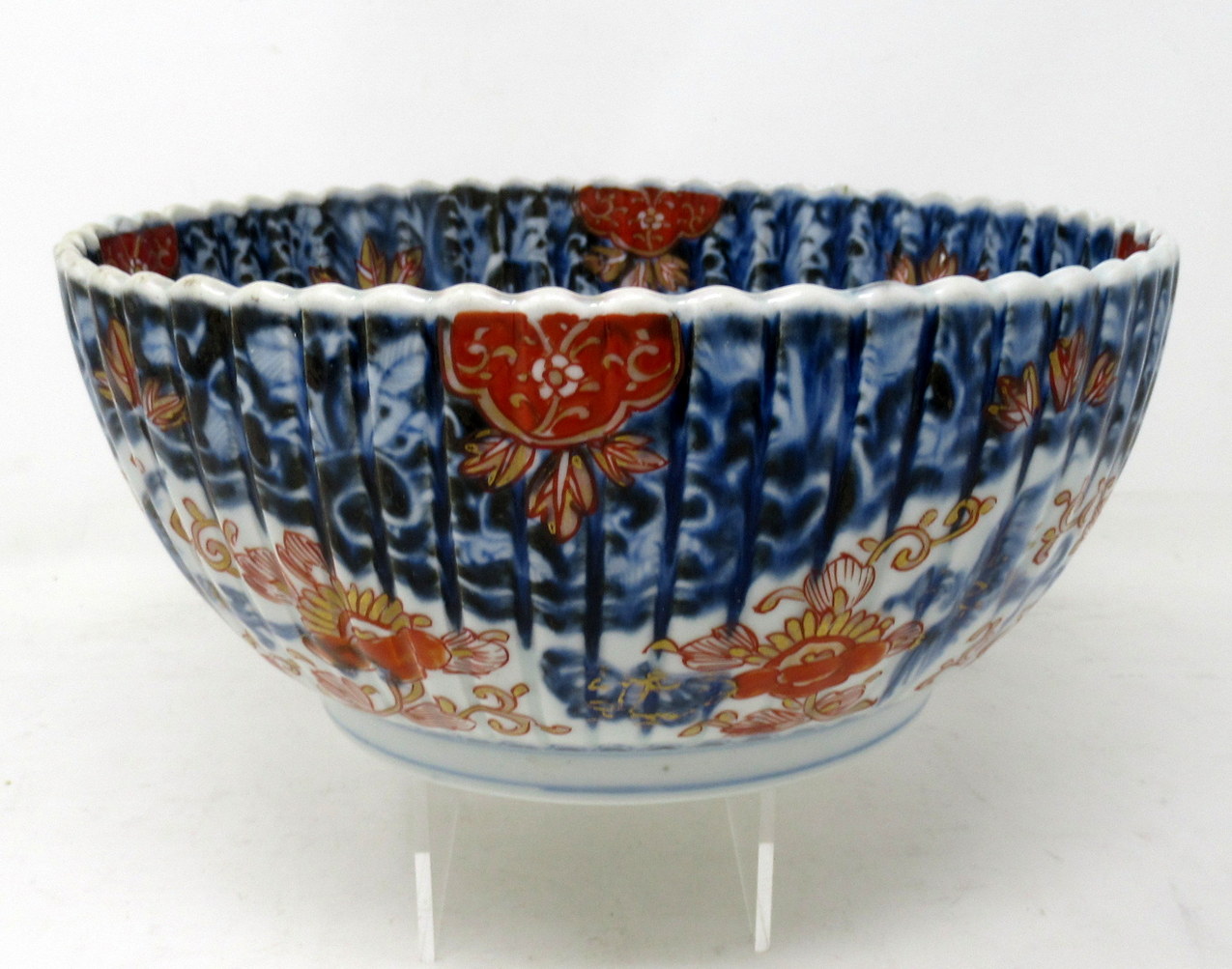 940. Antique Japanese Imari Porcelain Bowl Centerpiece Fukazawa Koransha Meiji Period - Image 8