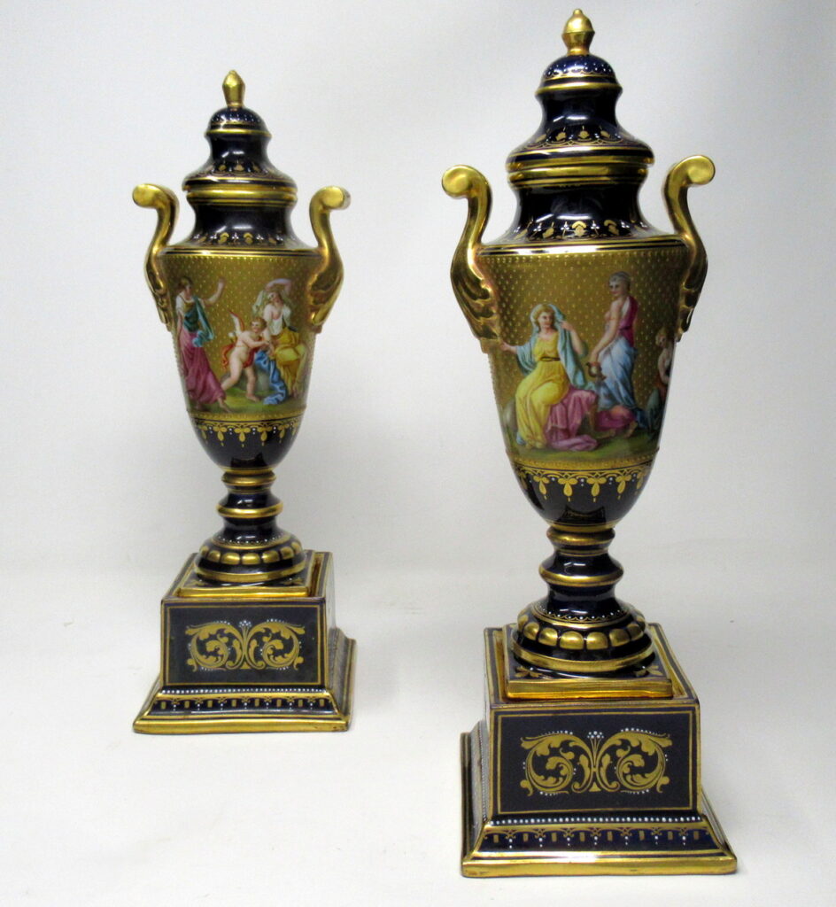 963. SOLD. Exceptional Austrian Royal Vienna Mythological Themed Vase 19th Ct