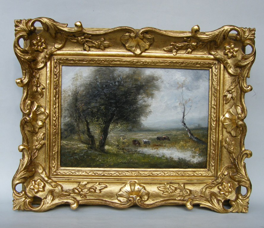 146. Joseph Thors 1863-1900 Cows at Pasture Oil on Canvas