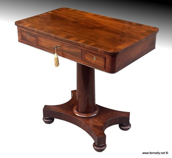 064. Victorian Mahogany Center Pod Table attrib.Williamd Gibton