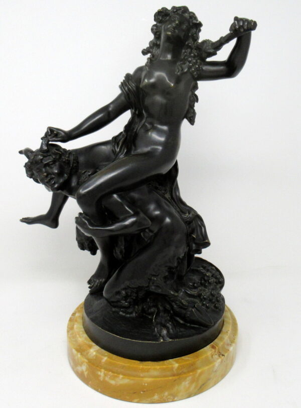 656. Superb French Figural Bronze a Satyr and Nymph” Jules Graux Paris 19thCt