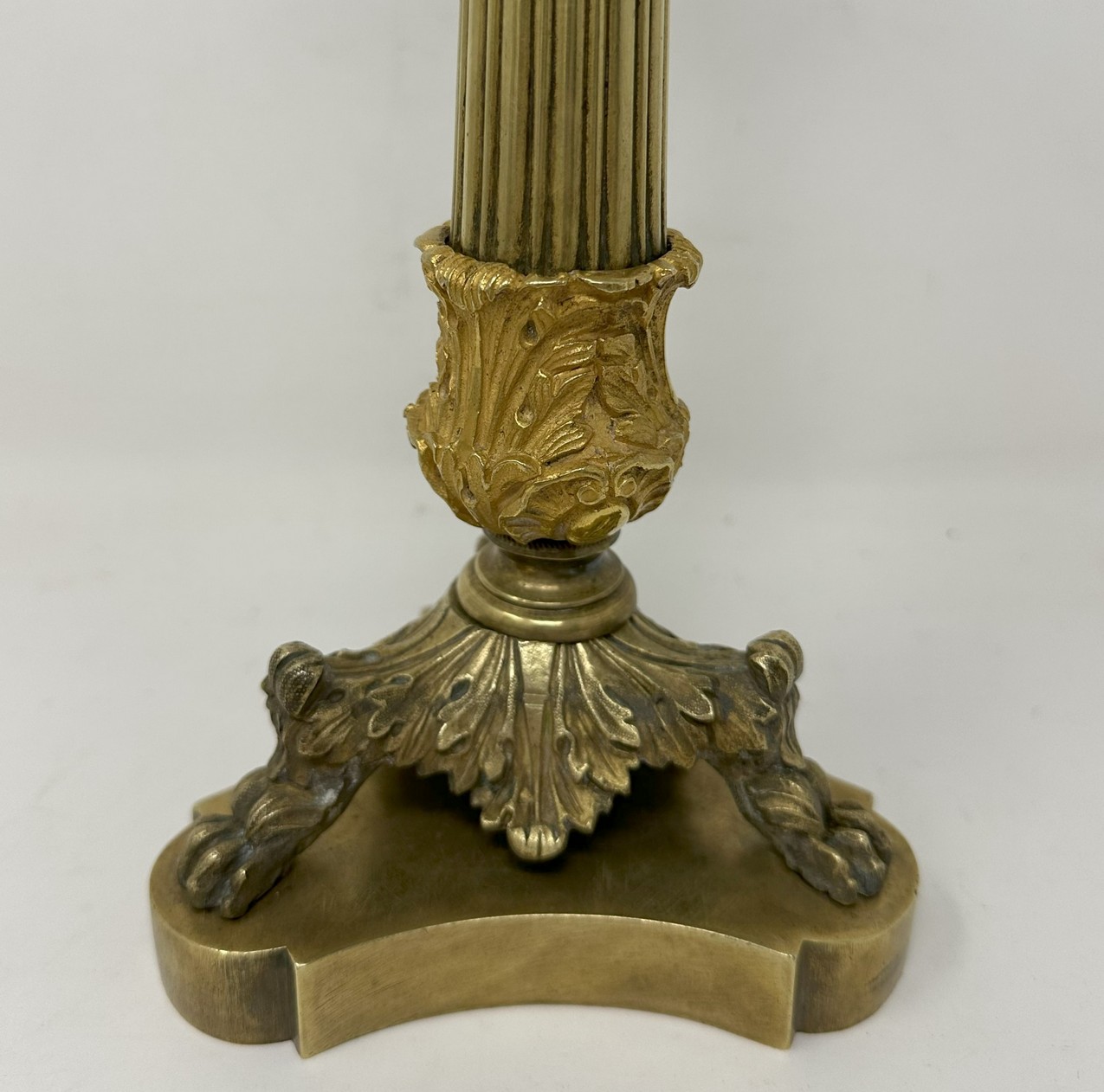 384. Antique Pair French Ormolu Bronze Dore Victorian Candlesticks Candelabra 19th Ct - Image 6