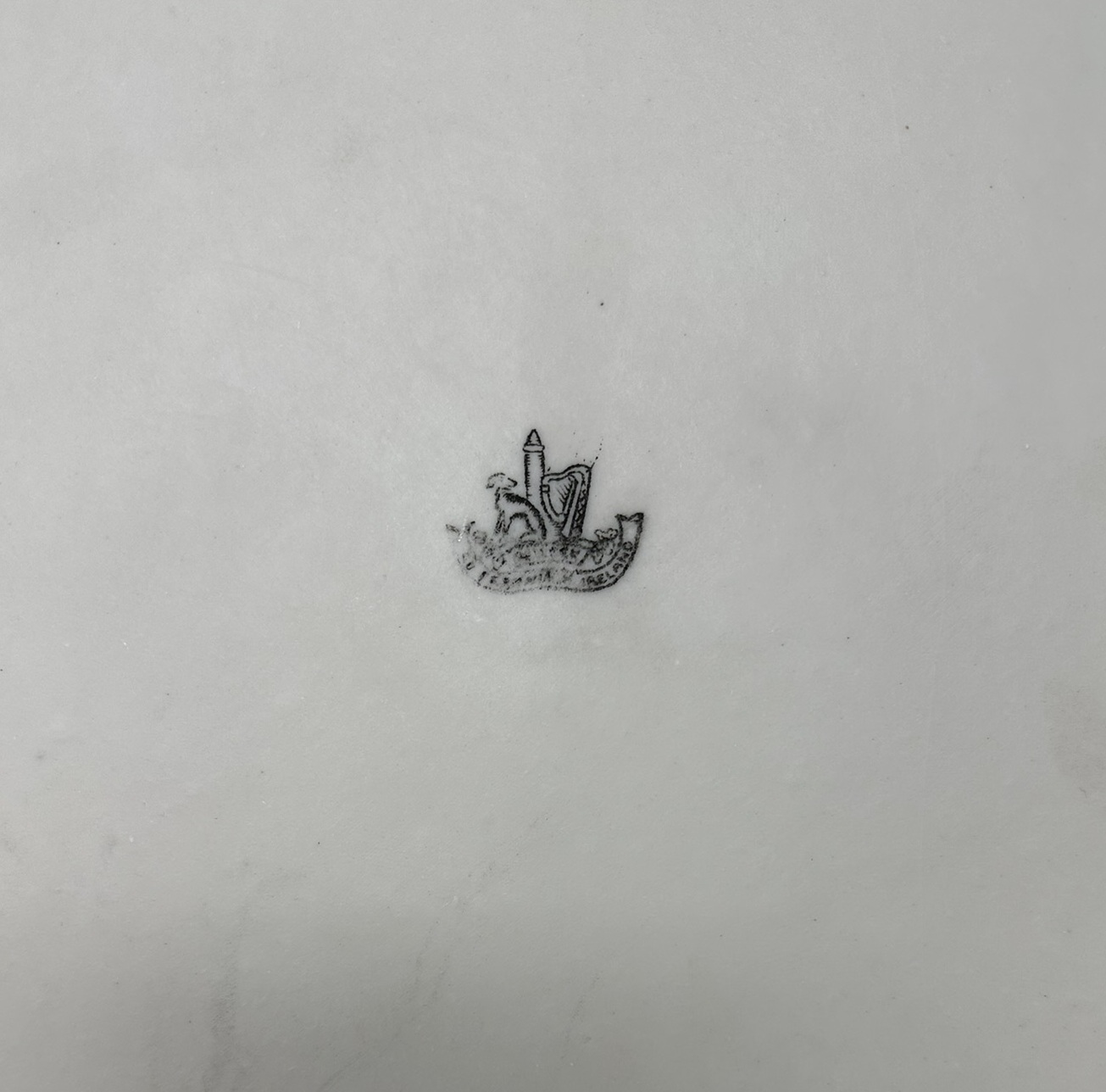 138. Antique Irish Belleek Porcelain Echinus Tray Centerpiece Black Mark Ireland 1891 - Image 7