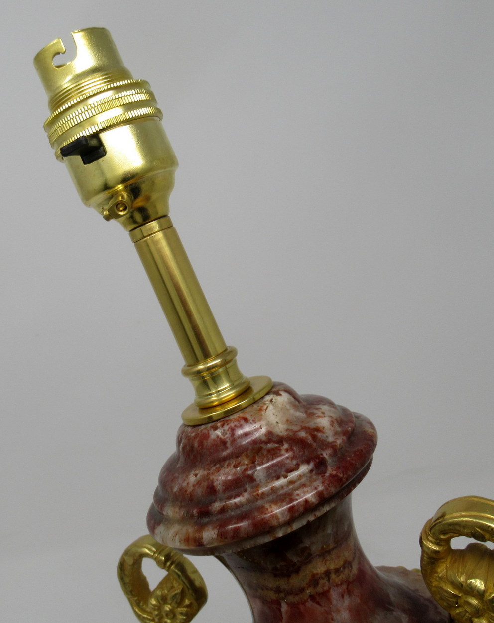 988. Fine Pair French BRECHE-VIOLETTE Gilt Bronze Table Lamps 19th Ct - Image 5