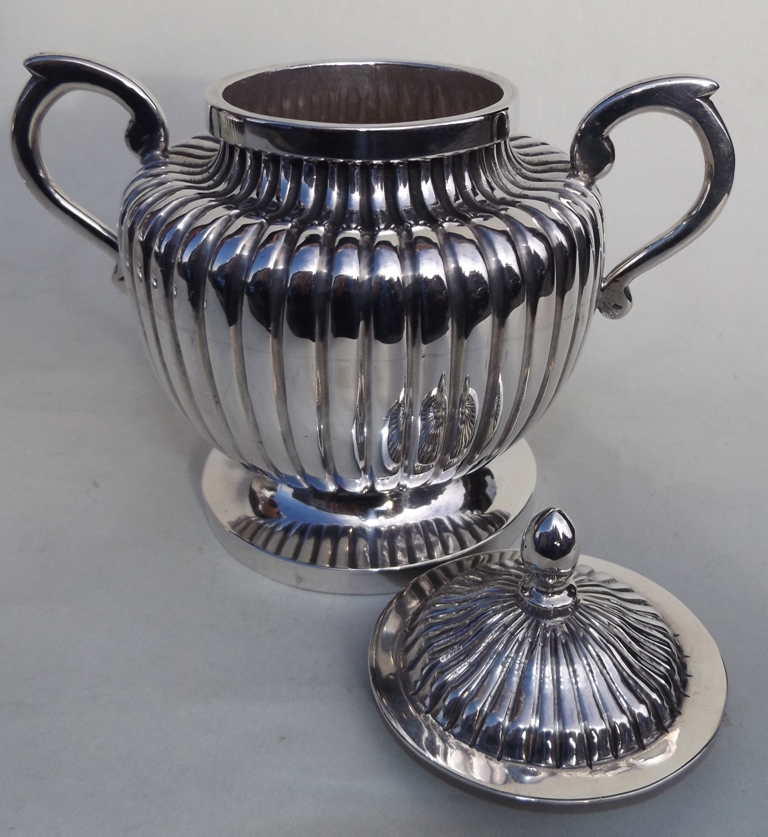 289. Stunning Heavy Gauge Sterling Silver Sugar Bowl Matching Creamer 20thCt - Image 4