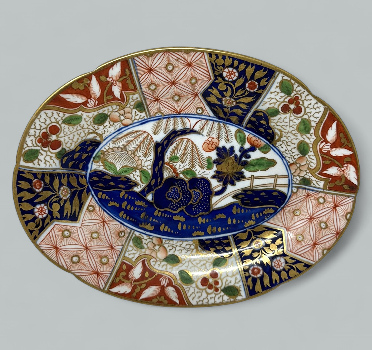 655. Antique English Coalport Centerpiece Tureen Bowl Imari Gilt Regency Period 19Ct - Image 3