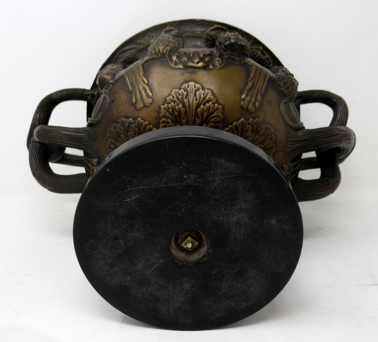 984. Antique French Ormolu Bronze Marble Warwick Albani Vase Urn Centerpiece 19thCt - Image 9