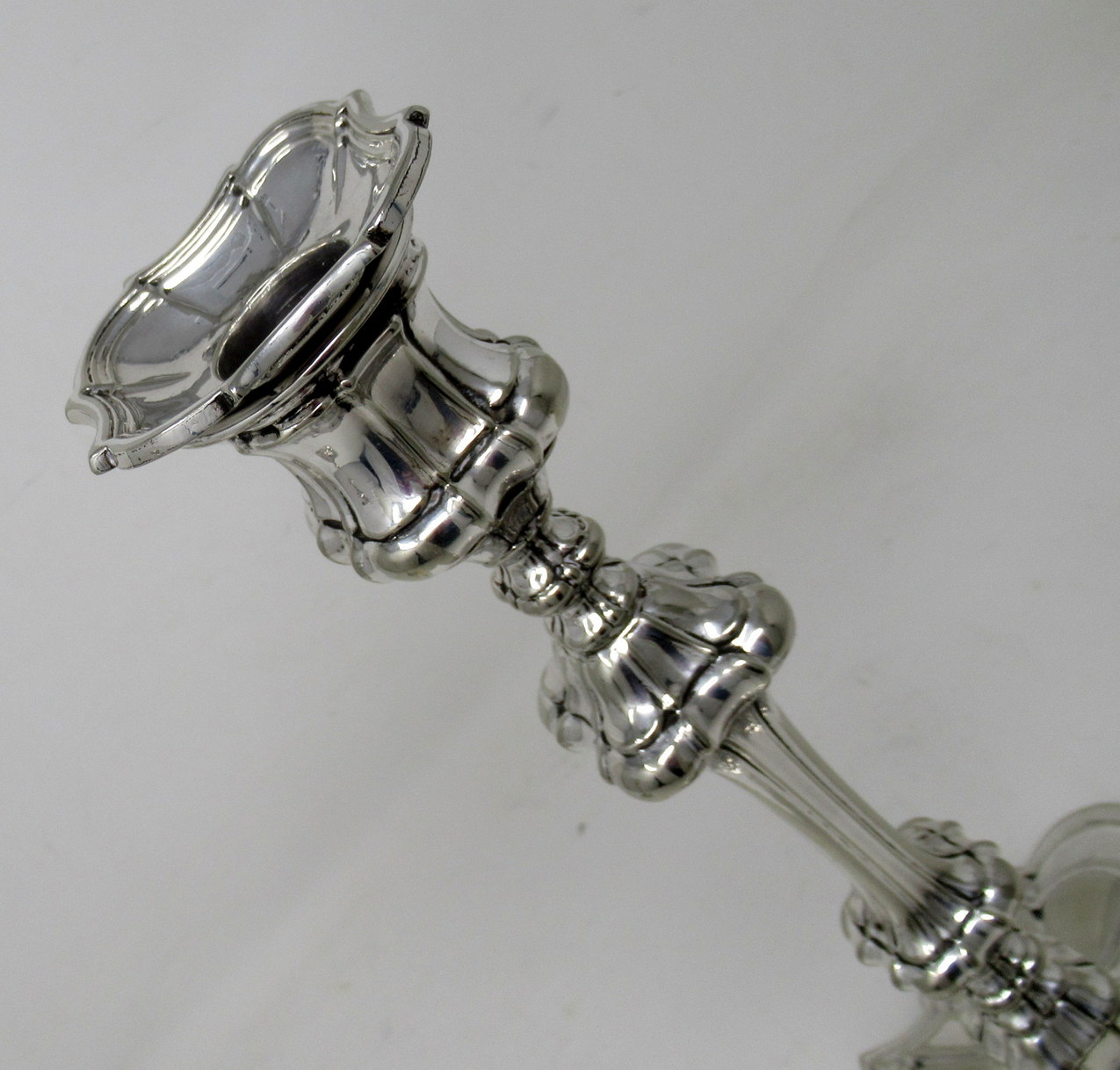 358. Antique Set Four English Sterling Silverplated Candlesticks Elkington Co 1854 - Image 6