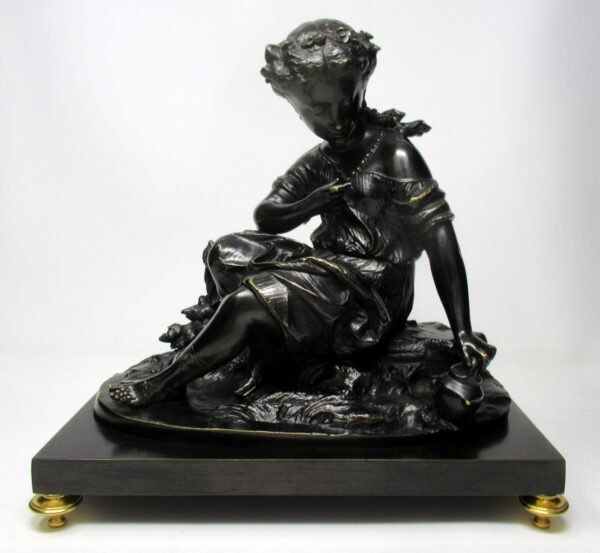 183. Grand Tour Classical Bronze Figure Infant Bacchus attrib. Egisto Rossi 19th Century