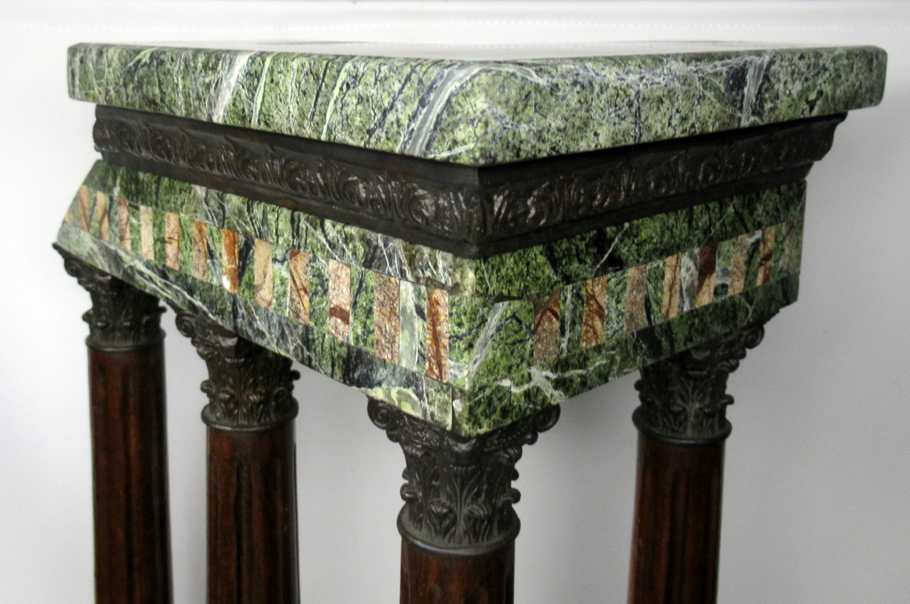 129. Antique Grand Tour Marble Bronze Corinthian Column Italian Neoclassical Ruins - Image 10