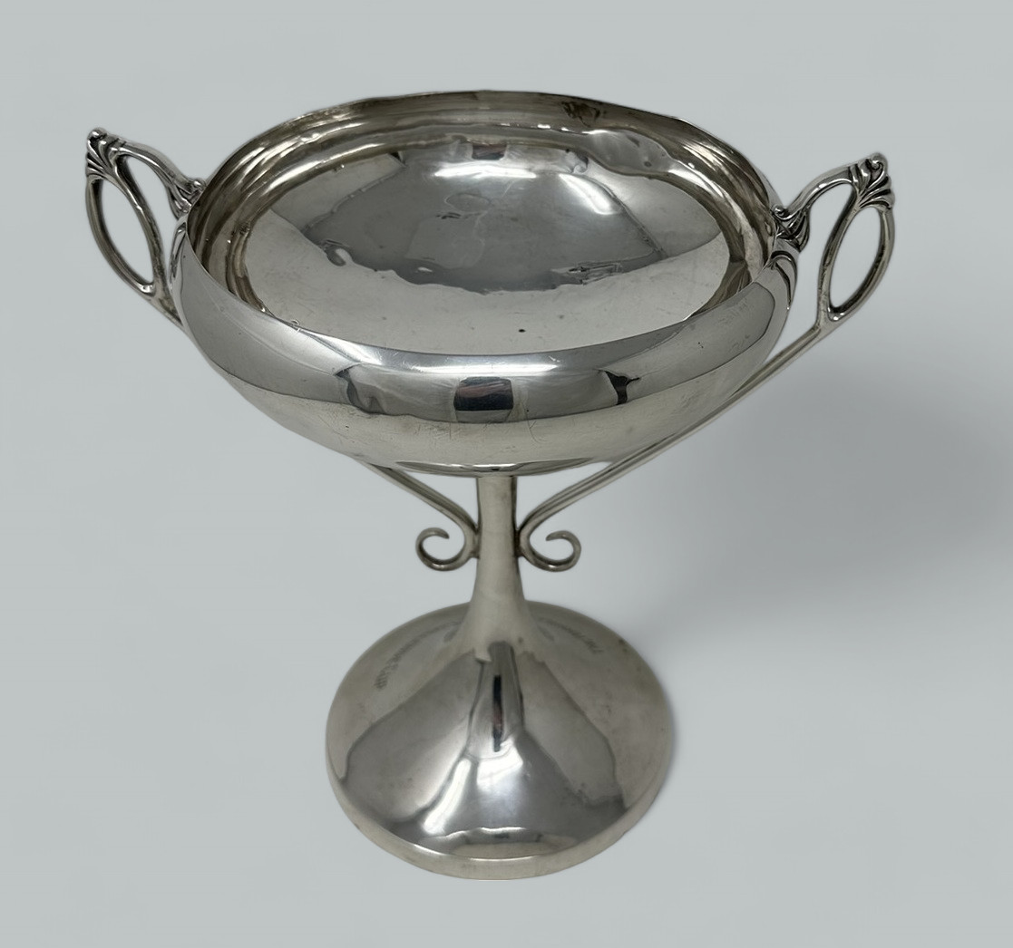 125. Antique Art Nouveau English Sterling Silver Sporting Trophy Cup Bowl Centerpiece - Image 4