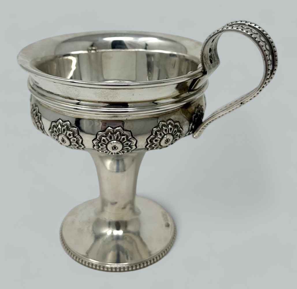 386. Antique English Sterling Silver Bowl Centerpiece Golden Goblet Troy Cup 1917