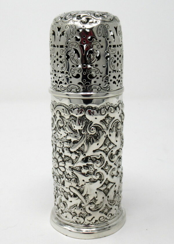 803. Sterling Silver Sugar Caster Shaker Horace Woodward 1888. 3.6ozs