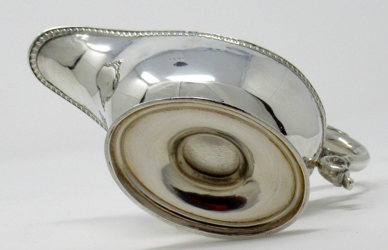 178. Sterling Silver Pair Edwardian Gravy Boats Maurice Freeman London 1900. 10ozs - Image 5