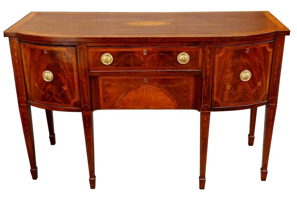 713. Fine English Georgian Mahogany Bow-Fronted Sideboard late 18thCt - Image 6