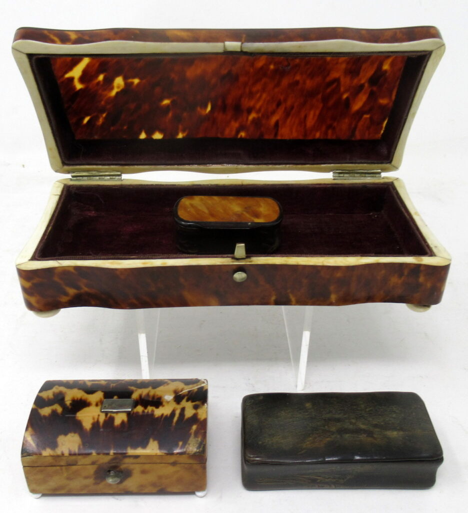 796. SOLD. Antique Victorian Jewellery Casket Trinket and Snuff Box Regency Grand Tour 19ct