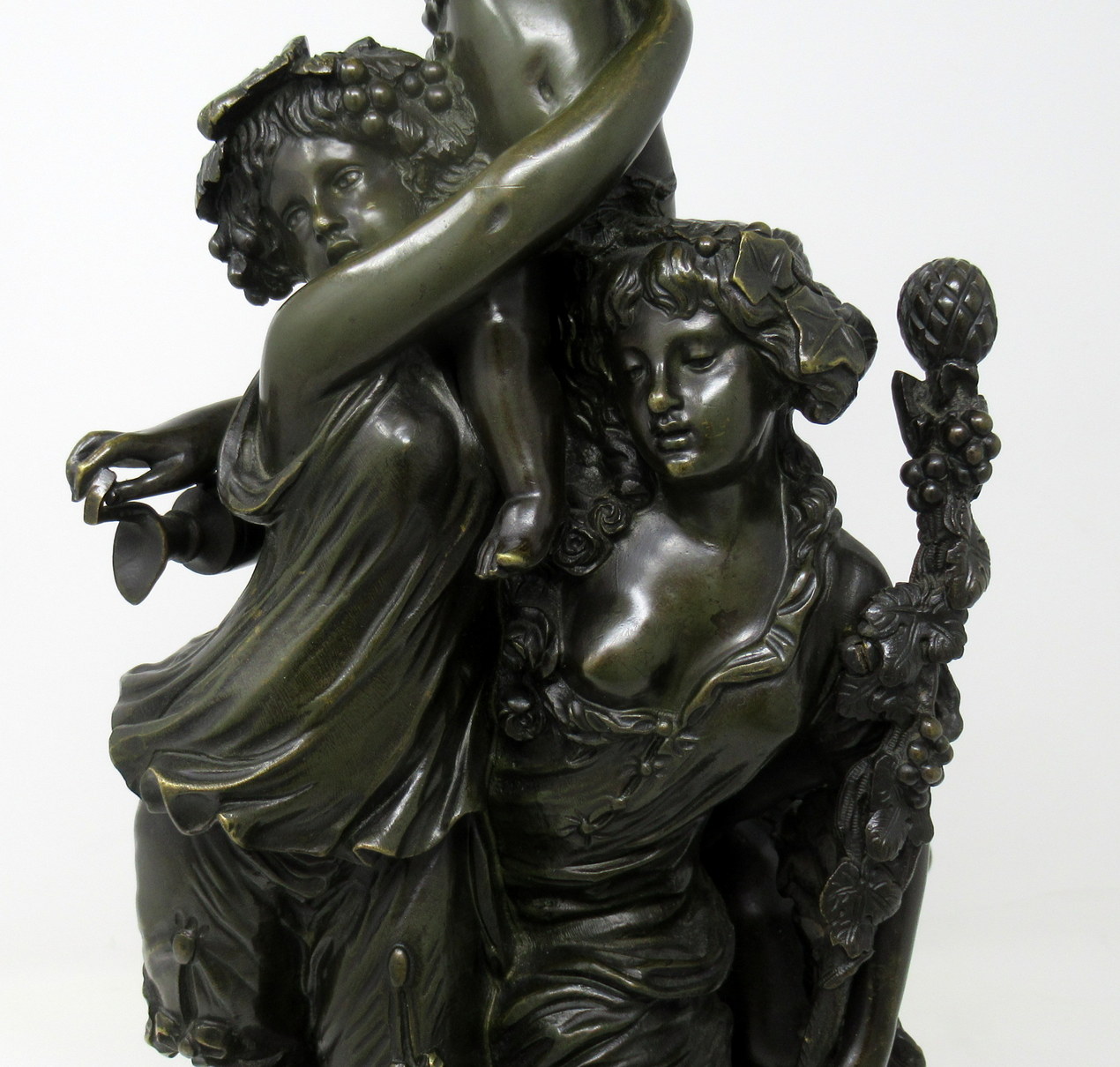 207. Superb French Figural Bronze “Triumph of Bacchus” Signed Edmond Louis Auguste Leveque 19thCt - Image 13
