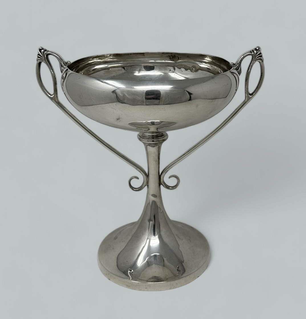 125. Antique Art Nouveau English Sterling Silver Sporting Trophy Cup Bowl Centerpiece - Image 2