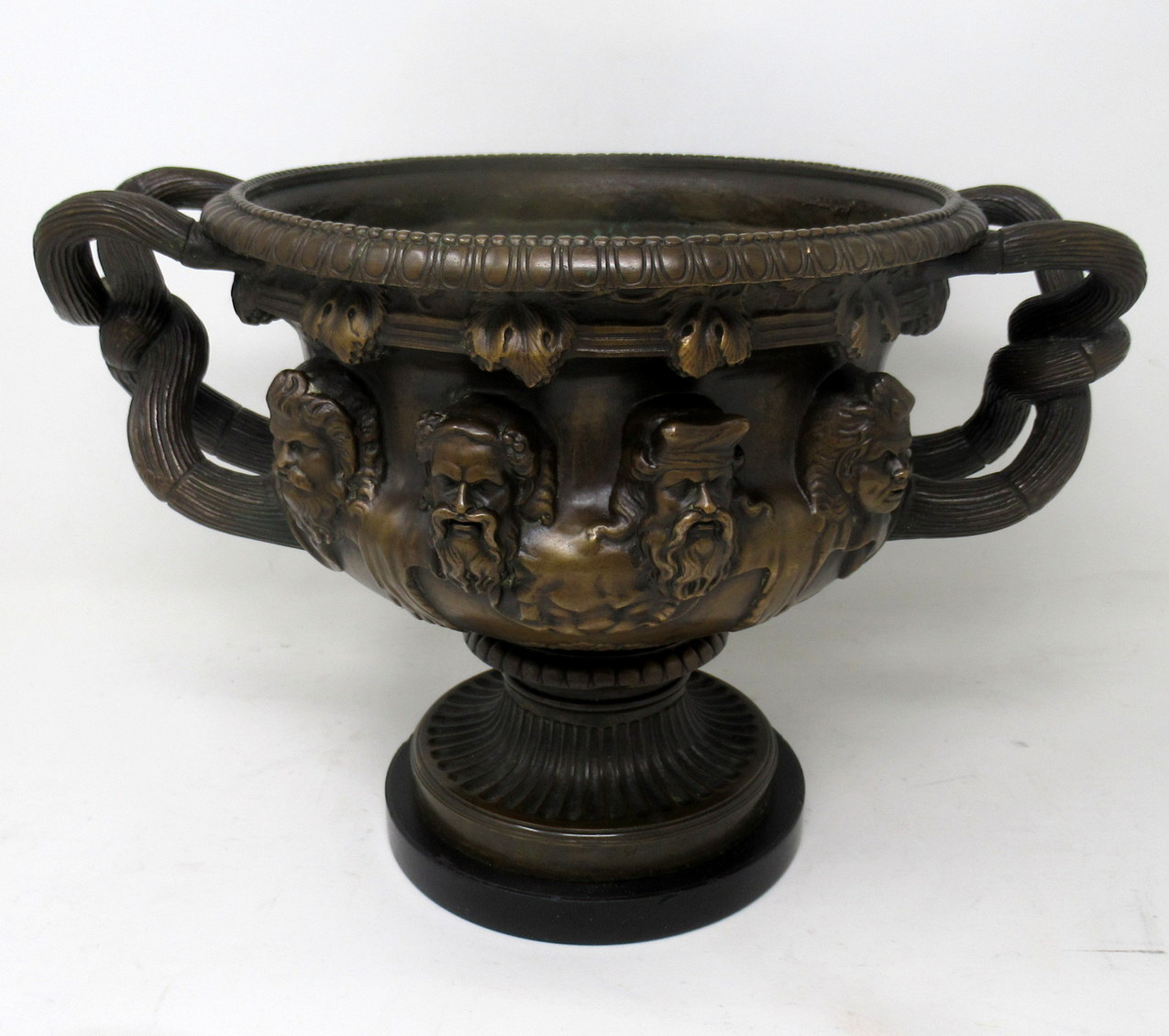 984. Antique French Ormolu Bronze Marble Warwick Albani Vase Urn Centerpiece 19thCt - Image 3