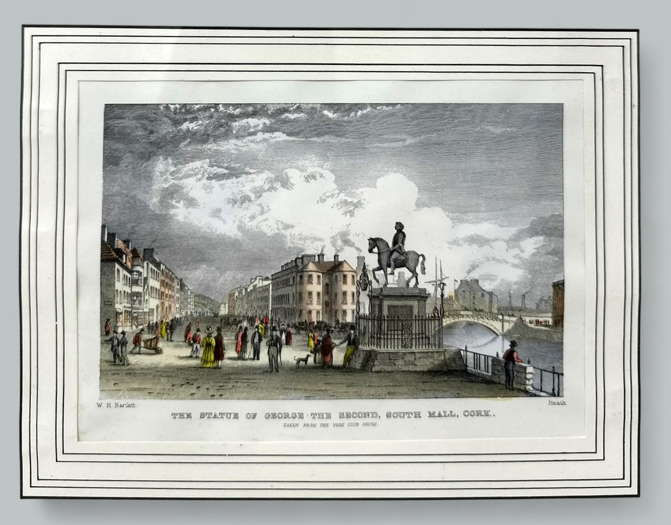 942. William Henry Bartlett Antique Set Colour Prints Ireland Dublin Views Irish - Image 10