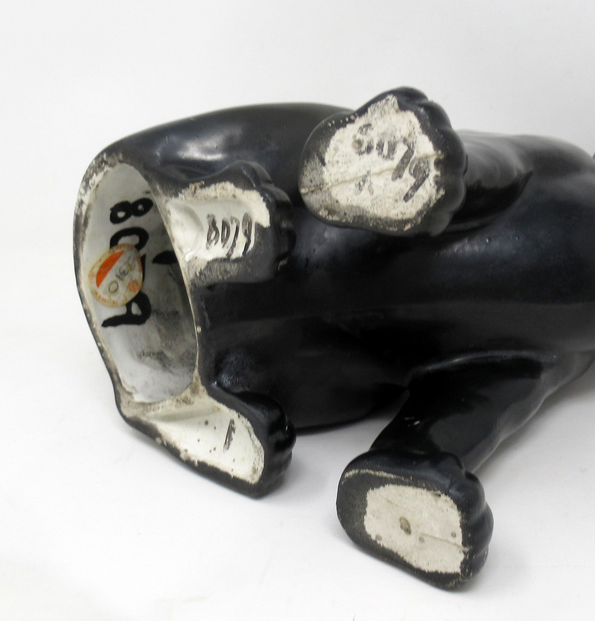 283. Pair Faience Pottery Cats by Emile Galle Provenance Lord Iveagh Guinness Family - Image 7