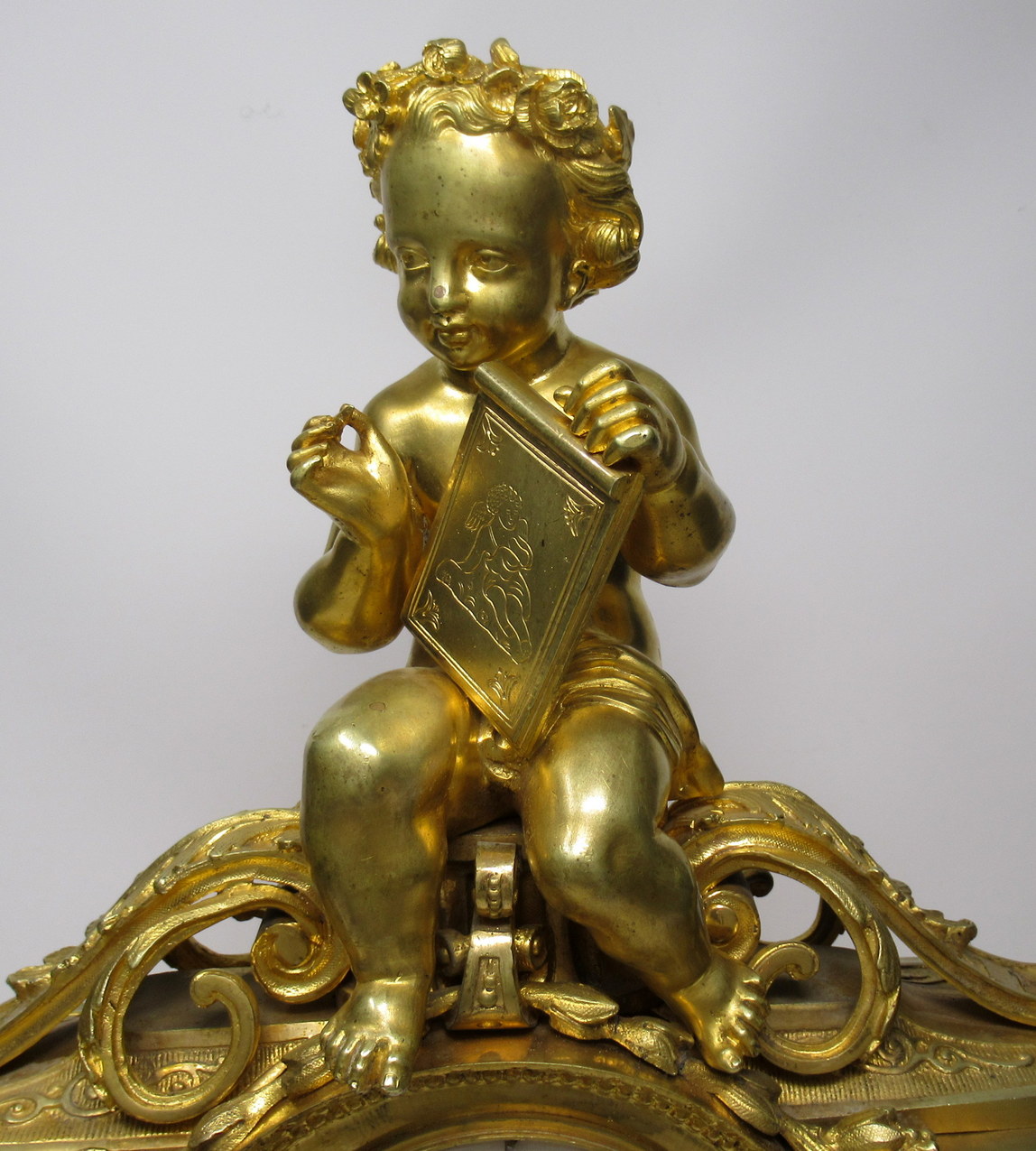 644. French Ormolu Bronze Sevres Porcelain Mantle Clock Vincenti et Cie Paris 19th Century - Image 6