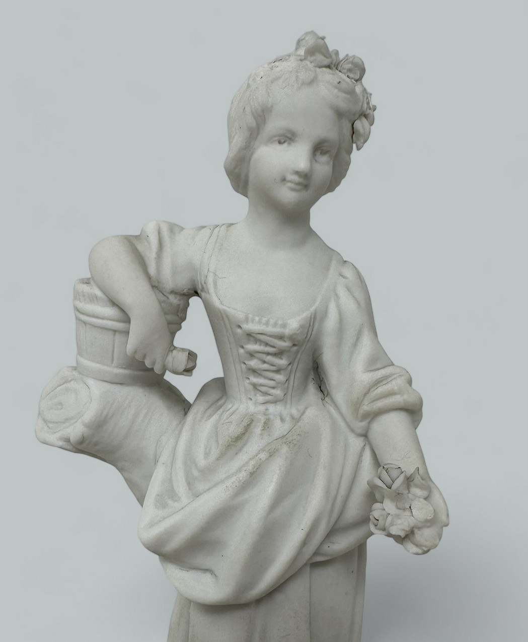 235. Antique Grand Tour French Sevres Parian Sculpture Male Female Figures Group 19C - Image 9