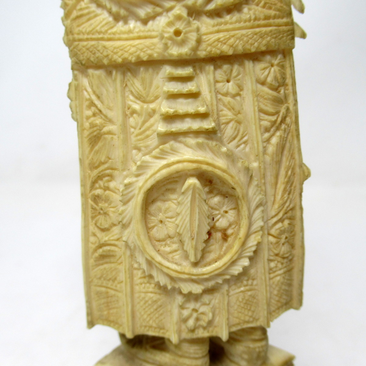 416. Antique Bone Figure of Indochina Male Dignitary Hardwood 19th Century Chinese - Image 8