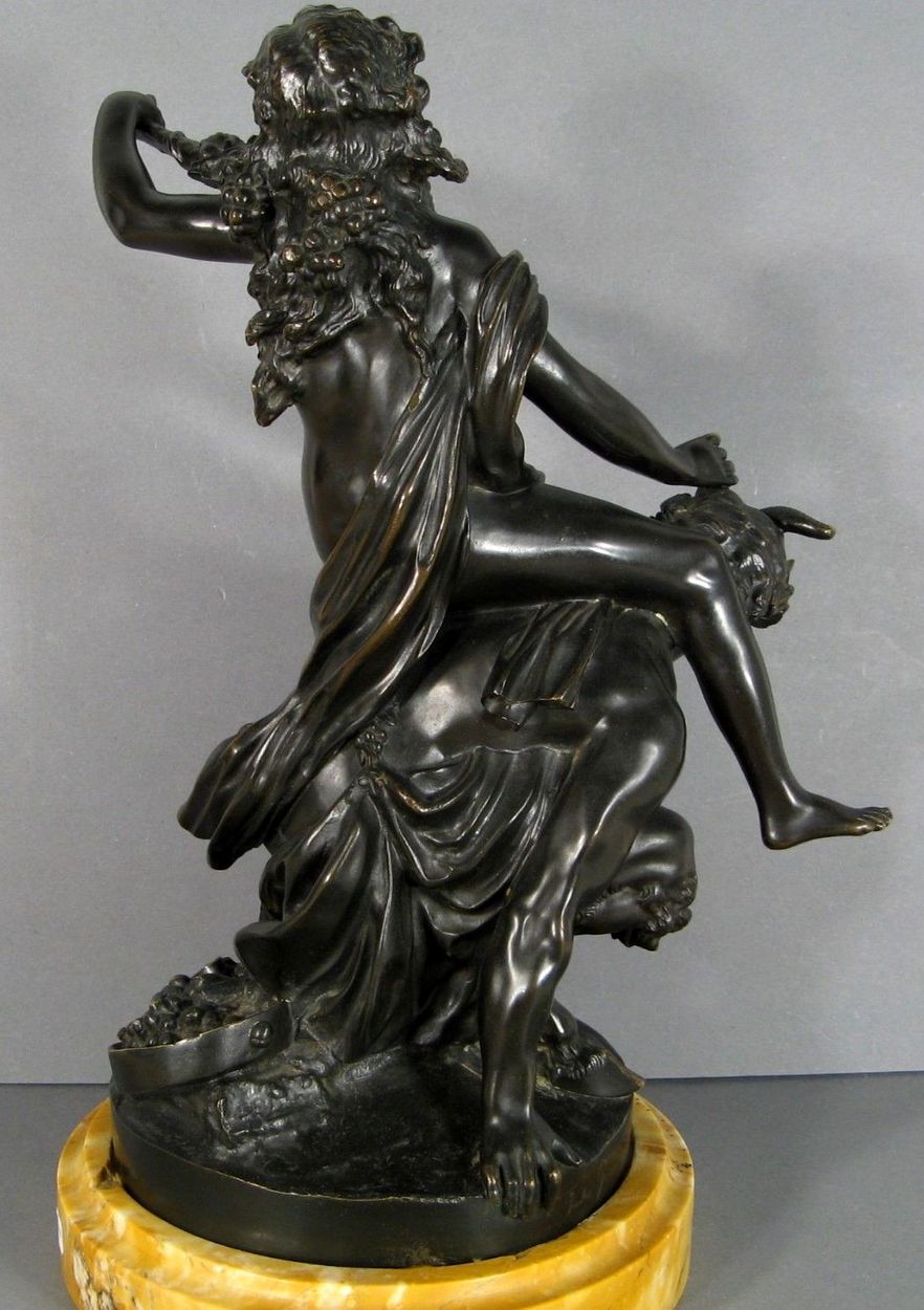 656. Superb French Figural Bronze a Satyr and Nymph” Jules Graux Paris 19thCt - Image 3