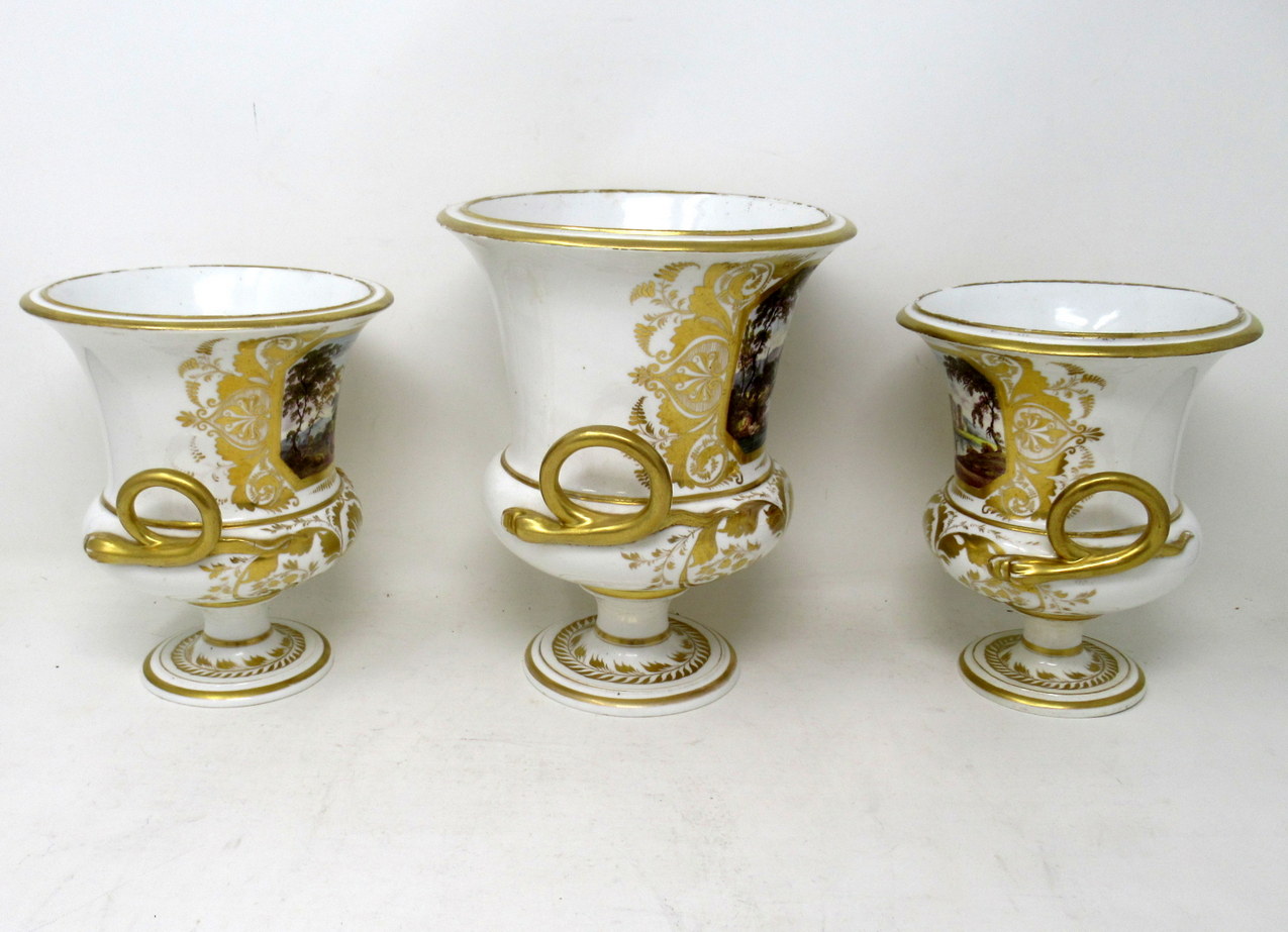 362. Pair Regency Crown Derby Campana Porcelain Urns Vases Garniture Robert Brewer - Image 6