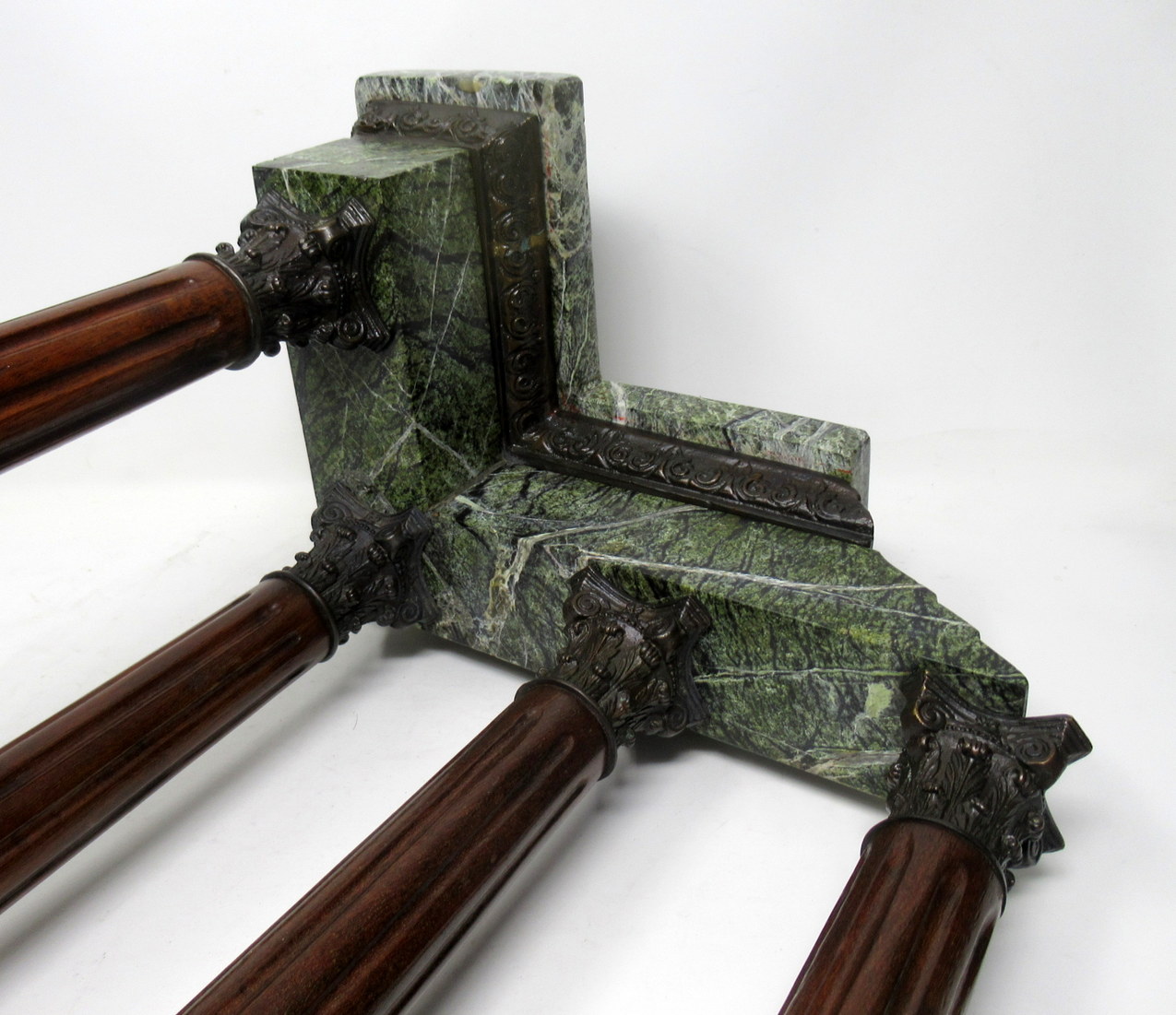 129. Antique Grand Tour Marble Bronze Corinthian Column Italian Neoclassical Ruins - Image 13